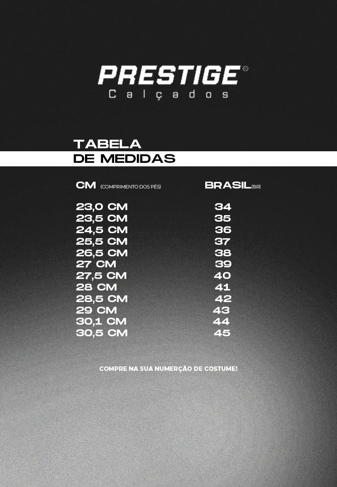 Tabela de Medidas